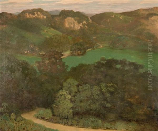 Hills Outside Los Angeles Oil Painting by Everett Lloyd Bryant