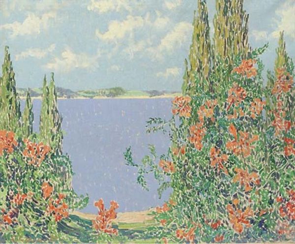 Spring Lake Oil Painting by Everett Lloyd Bryant