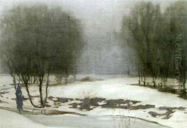 Winter Mist Oil Painting by Everett Lloyd Bryant