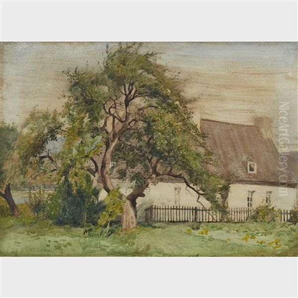 Country Cottage Oil Painting by William Brymner