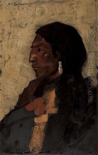 Indian Head Oil Painting by William Brymner