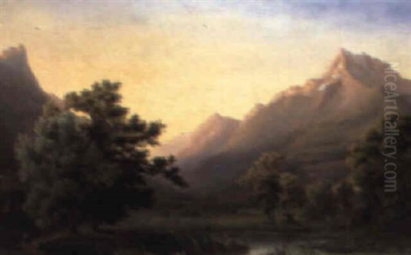 A View Of 'la Dent Du Midi' by Jean Bryner