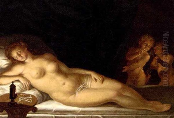 Sleeping Venus Oil Painting by Karl Pavlovich Bryullov