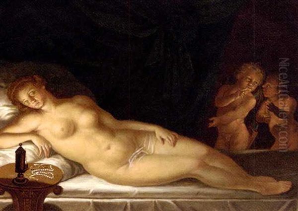 Sleeping Venus Oil Painting by Karl Pavlovich Bryullov