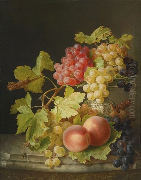 Fruchtestillleben Oil Painting by Franz Bsirsky