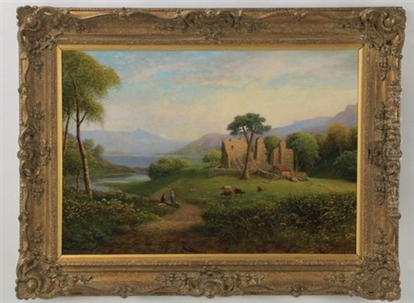 Pastoral Scene Oil Painting by George F. Buchanan