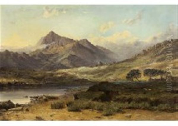 In The Scottish Highlands Oil Painting by George F. Buchanan