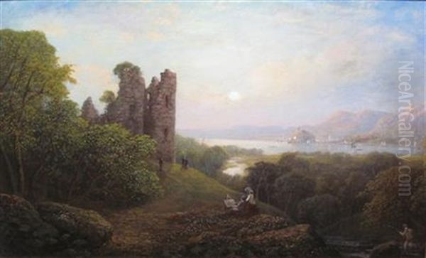 Dumbarton Rock Oil Painting by George F. Buchanan