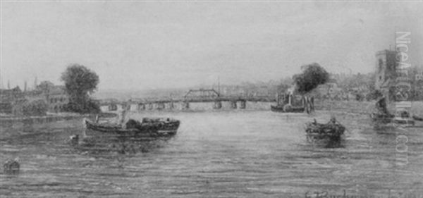 Old Battersea Bridge by George F. Buchanan