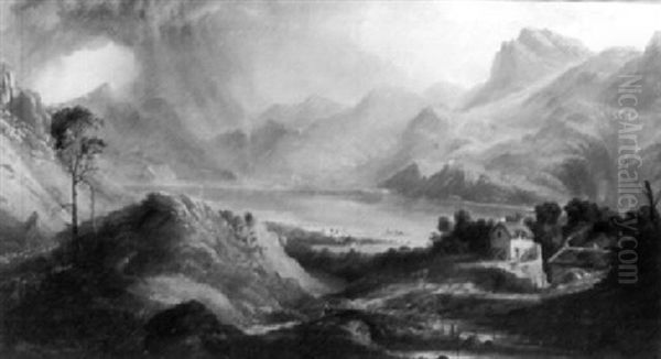 Loch Maree, Storm Clearing Over Oil Painting by George F. Buchanan