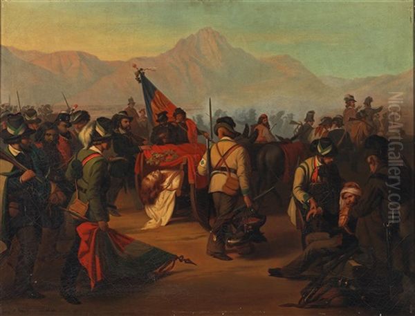 Aus Den Tiroler Freiheitskampfen Oil Painting by Josef Bueche