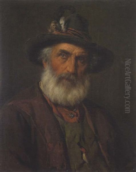 Pustertaler Bauer Oil Painting by Josef Bueche