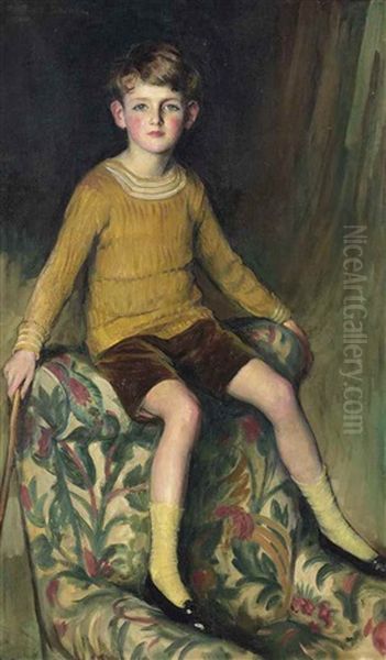 Portrait Of The Artist's Son, Philip Buchel Oil Painting by Charles A. Buchel