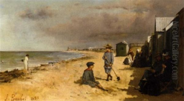 Au Bord De La Mer Oil Painting by Jules Buechel