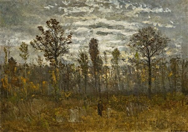 Wald Bei Nachteinbruch Oil Painting by Karl Buchholz