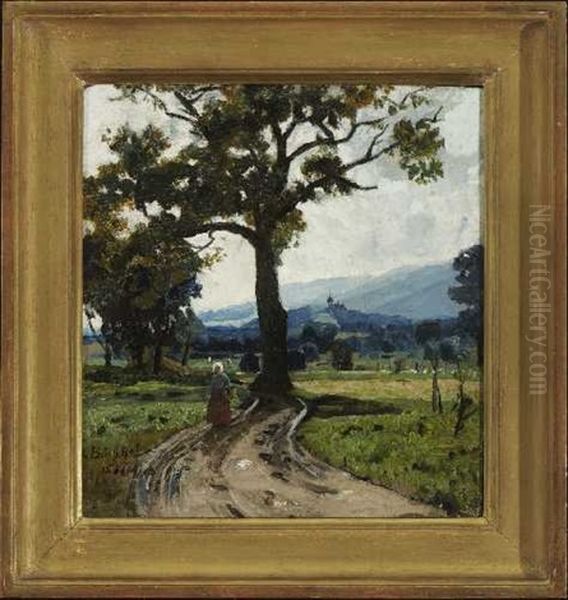 Sommerliche Landschaft Bei Hohenpeisenberg Oil Painting by Karl Buchholz