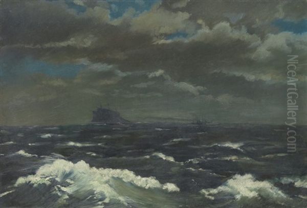 Marine Oil Painting by Frank Buchser