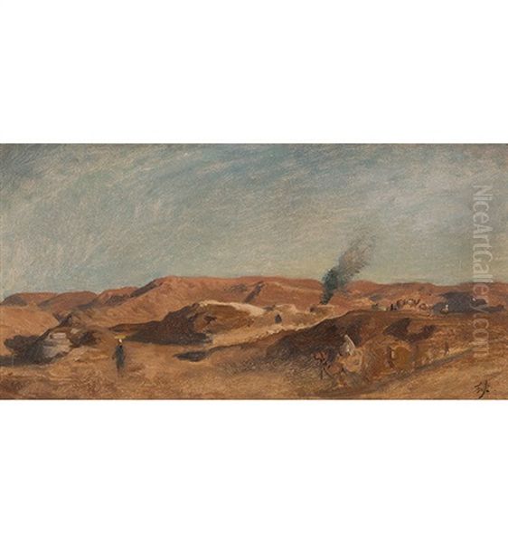 Nordafrikanische Landschaft Oil Painting by Frank Buchser