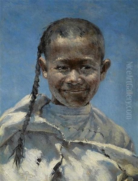 Bildnis Eines Asiaten Oil Painting by Frank Buchser