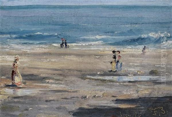 Spaziergang Am Meer Oil Painting by Frank Buchser