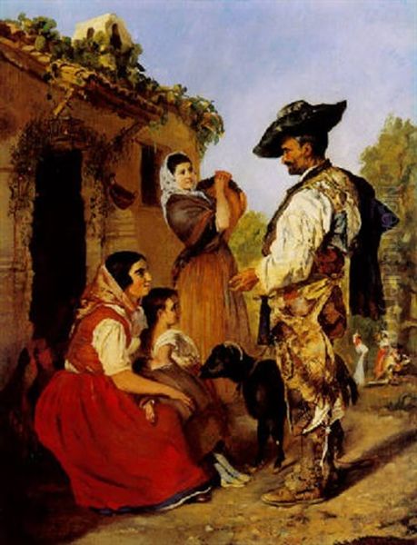 El Novelero Andaluz Oil Painting by Frank Buchser