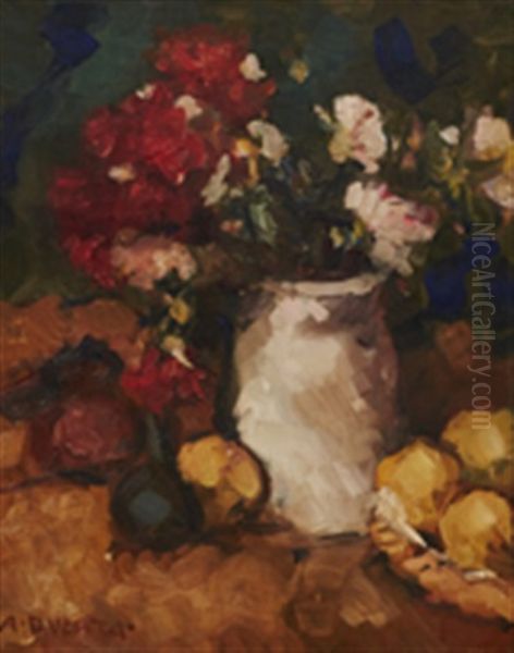 Blumen Mit Fruchten by Alfred Buchta