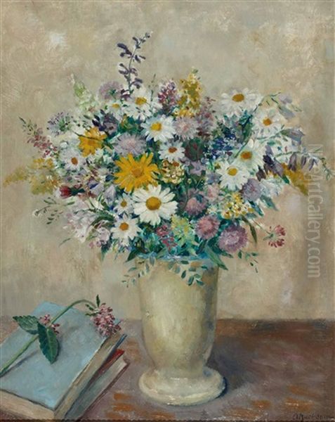 Blumenstraus In Vase by Alfred Buchta