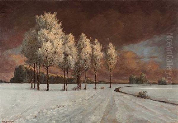 Winterlandschaft Bei Dachau by Robert Buchtger