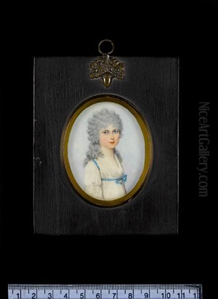 A Lady Oil Painting by Frederick Buck