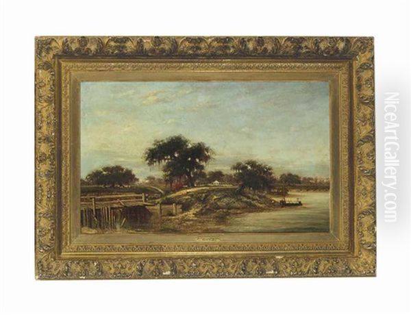 Bay St. Louis Plantation Scene Oil Painting by William Henry Buck