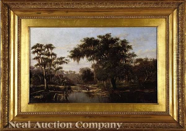 Bayou Scene Oil Painting by William Henry Buck