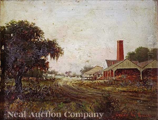 Louisiana Sugar Mill (sketch) Oil Painting by William Henry Buck