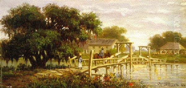 Bayou Farm Oil Painting by William Henry Buck