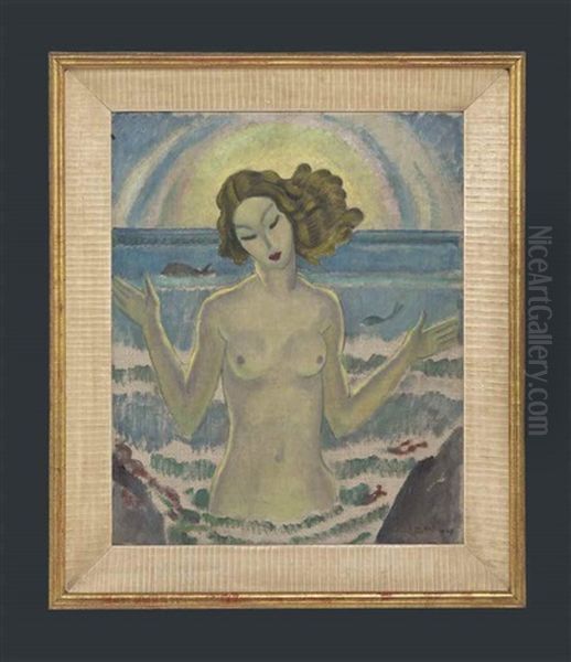 Sea Nymph Oil Painting by John Buckland-Wright