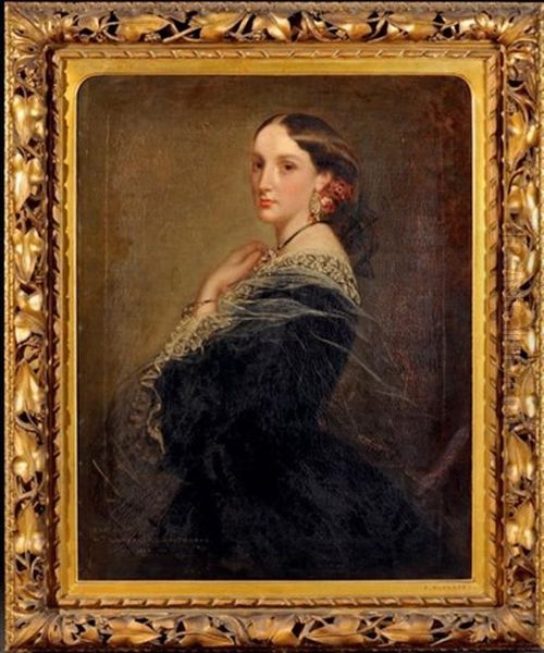 The Honorable Mrs Somerset. C. Calthorp Oil Painting by Richard Buckner