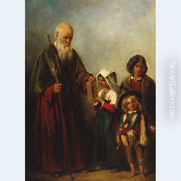 The Blessing Oil Painting by Richard Buckner