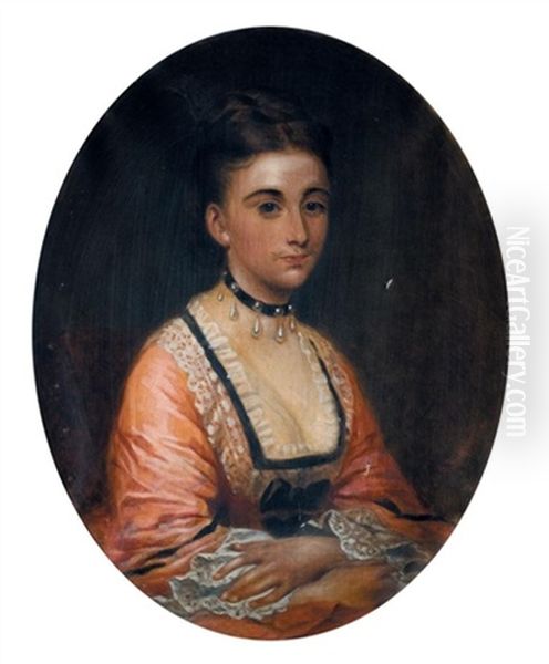 Portrait Of Beatrice Knatchbull Oil Painting by Richard Buckner