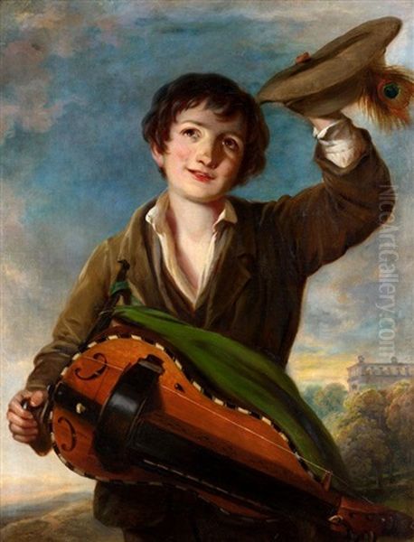 The Lute Player Oil Painting by Richard Buckner