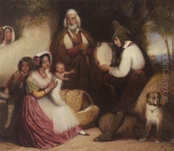 Familie Mit Musikanten Und Hund by Richard Buckner