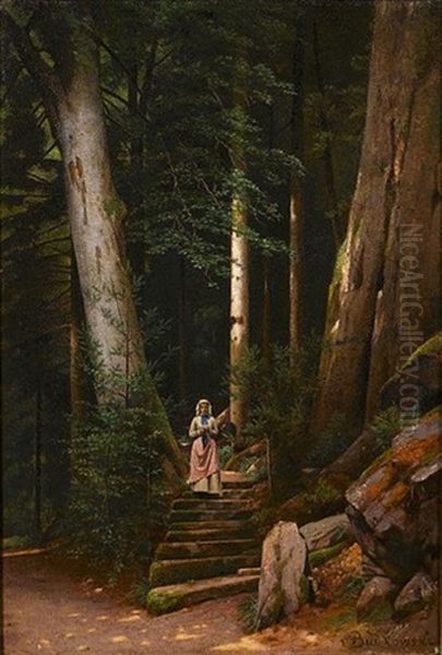 The Wooded Steps Oil Painting by Gustav Daniel (Yakovlevich) Budkovski