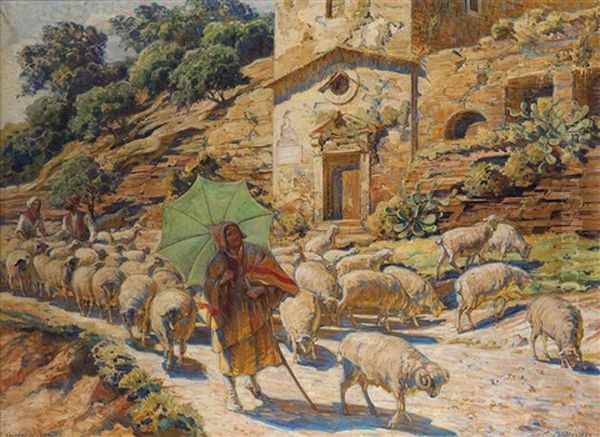 Shepherds At Girgenti, Sicily by Carl Budtz-Moller