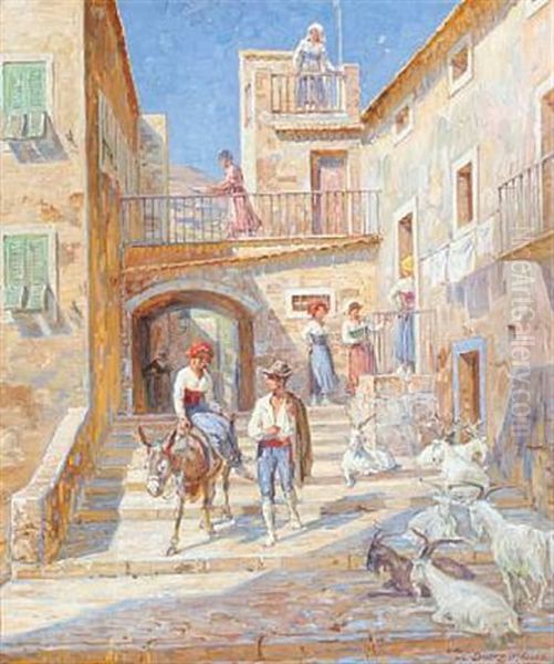 Street Scenery From Sicily by Carl Budtz-Moller