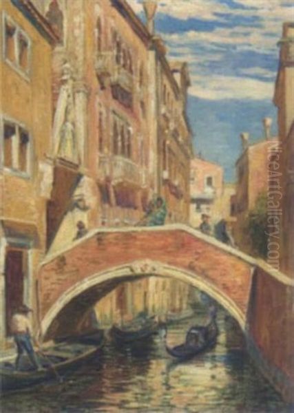 Seufzerbrucke In Venedig by Carl Budtz-Moller