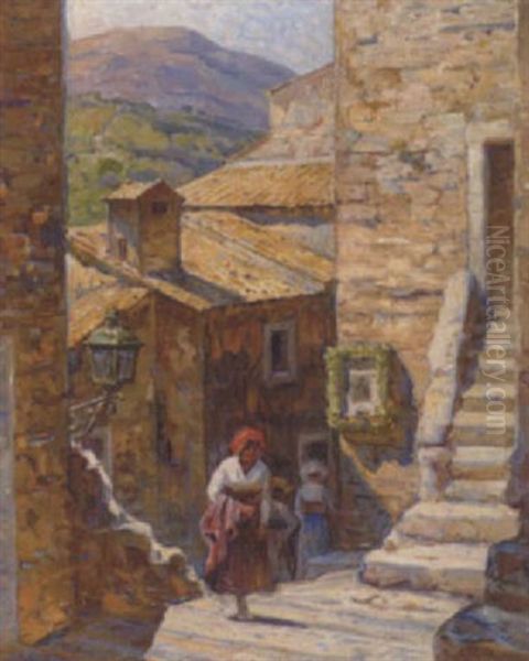 Gade I Anticoli I Sabinerbjergene by Carl Budtz-Moller