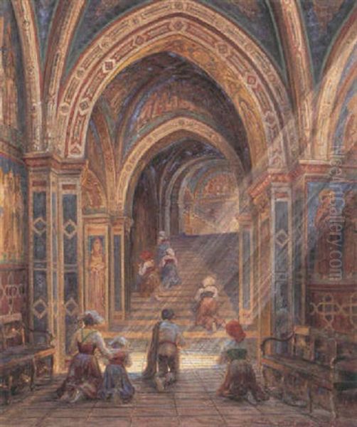 La Scala Sancta I Sacro Speco I Klosterkirken St. Benedetto, Subiaco by Carl Budtz-Moller