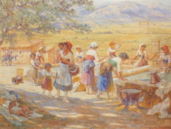 Washing Laundry On A Summer's Day by Carl Budtz-Moller