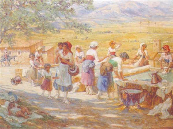 Washing Laundry On A Summer's Day by Carl Budtz-Moller