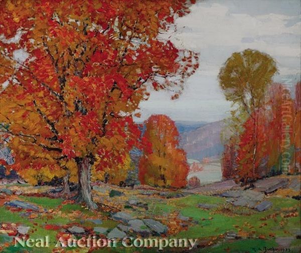 Autumn Landscape Oil Painting by Karl Albert Buehr