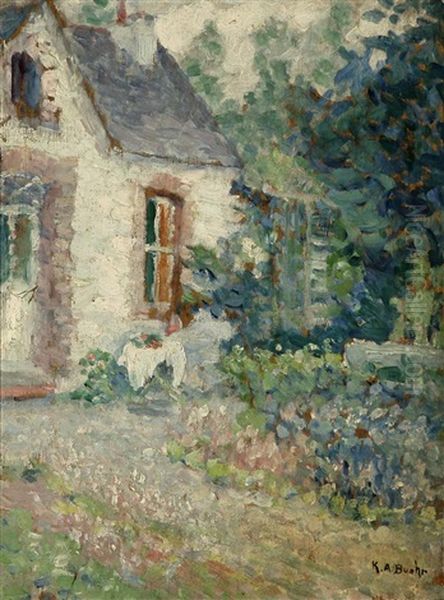 Country House Oil Painting by Karl Albert Buehr