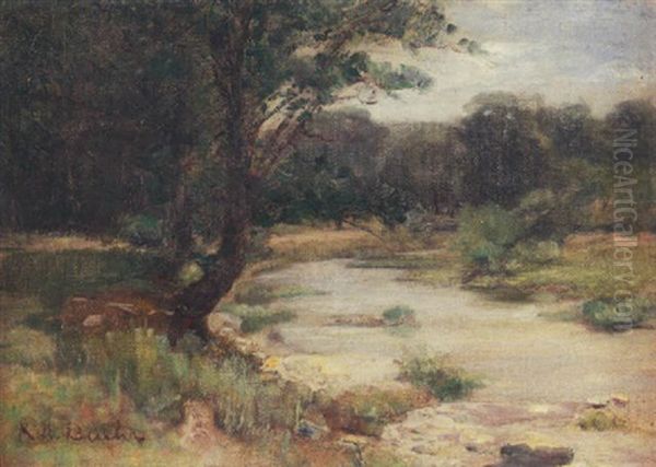 Landscape With A Stream Oil Painting by Karl Albert Buehr